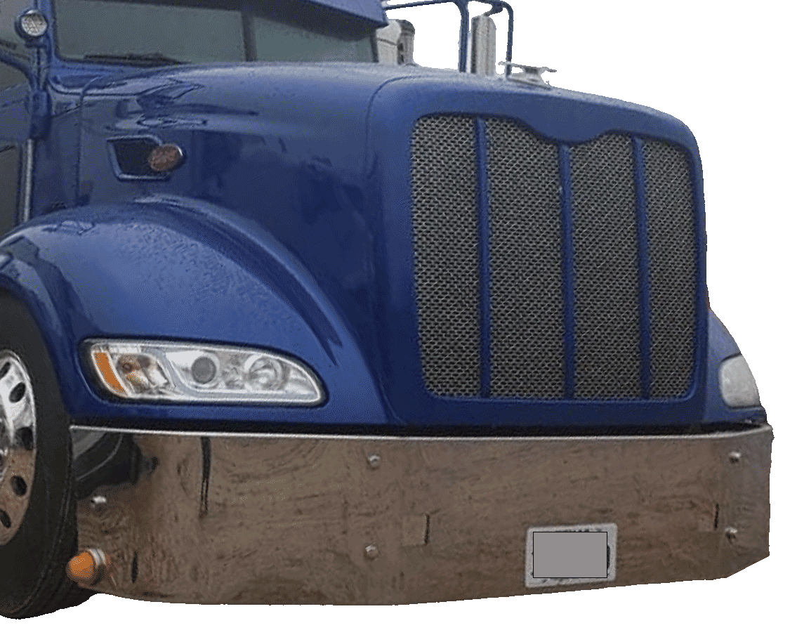 Valley Chrome 16" Peterbilt 386 Chrome Bumper With Mounting Bracket