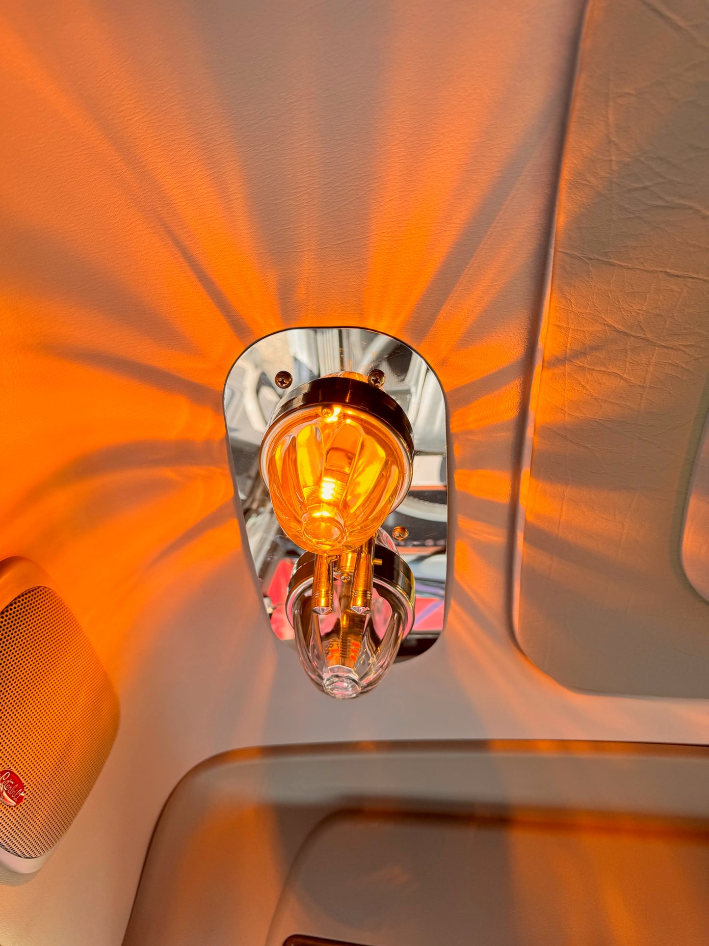 Pair 389 Peterbilt Interior Star LED's One Color Glass Watermelon W/ Hardware