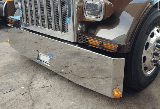 Valley Chrome Tapered Bumper - Peterbilt Kenworth Freightliner